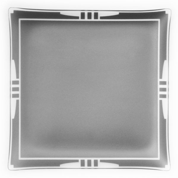 14" Square Graphite Bordered Architect Platter